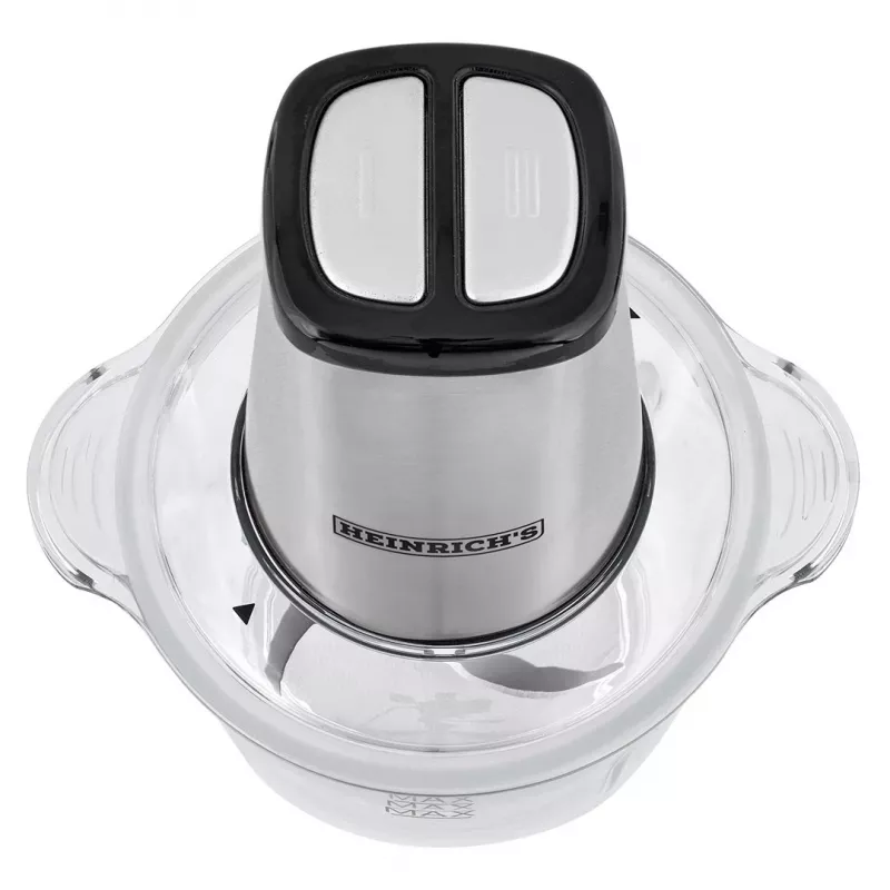 Rozdrabniacz elektryczny HEINRICH'S HMZ 8850, 500 W, misa 2 L, 4 ostrza, technopolimer, srebrny