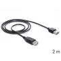 Kabel USB DeLOCK EASY-USB 2.0-A 2m Czarny