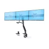 Uchwyt biurkowy StarTech.com Crossbar na trzy monitory, do ekranów do 27 cali, VESA 75x75/100x100, regulacja ramion bez użycia narzędzi, zacisk C/przelotka, ramię ze wspomaganiem sprężynowym