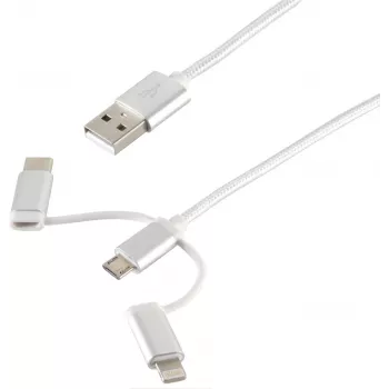 Kabel USB ShiverPeaks BS14-50067 1m USB A Micro-USB B biały