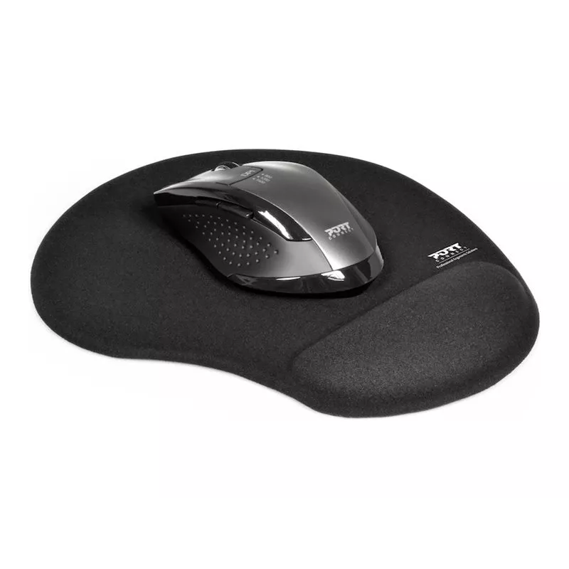 PORT CONNECT | Ergonomiczna podkładka pod mysz | 200 x 230 x 20 mm | Czarny