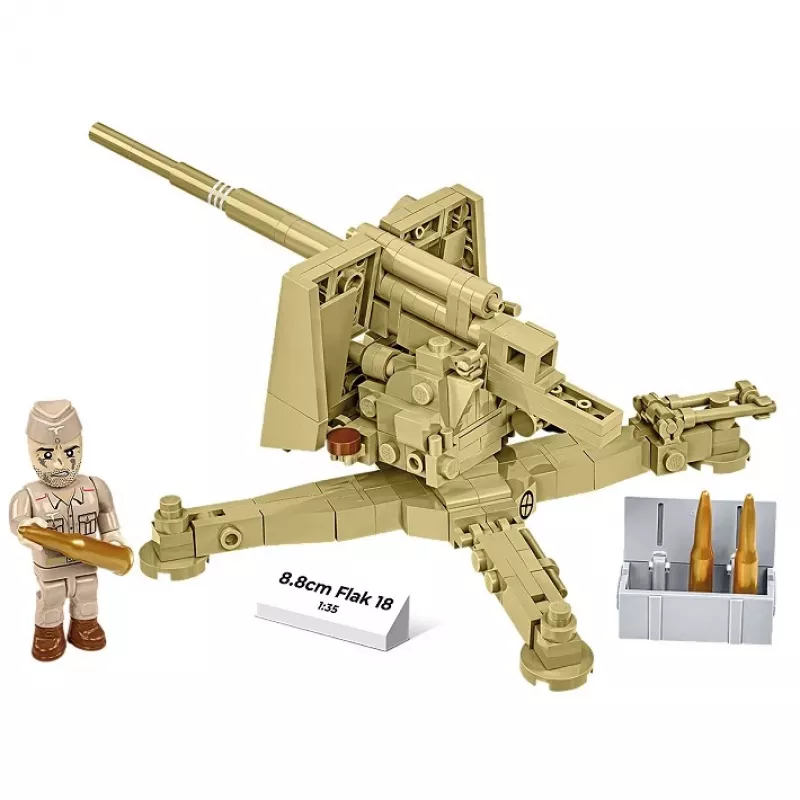 Cobi zestaw klocków Blocks 8.8 cm Flak 18 — 232 elementy, skala 1:35