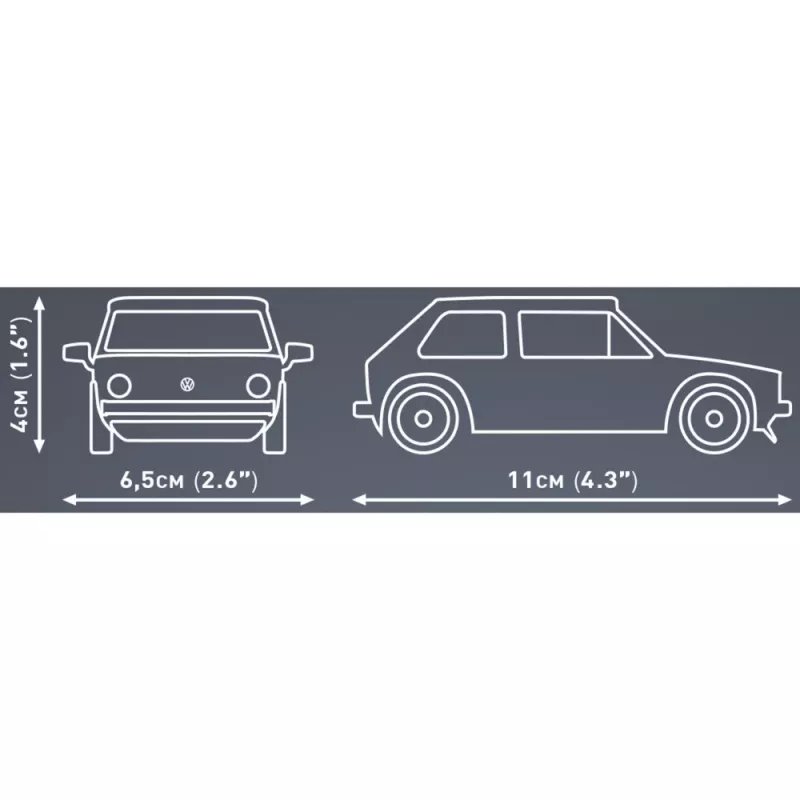 Zestaw modelarski Cobi Volkswagen Golf 1974–1983 1:35 do budowy i ekspozycji