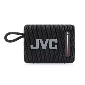 Głośnik przenośny JVC XS-E114B, wodoodporny IPX6, Bluetooth 5.3, 5 W RMS, bateria 2000 mAh, radio FM, TWS, czarny