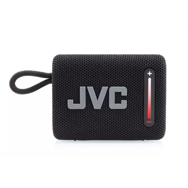 Głośnik przenośny JVC XS-E114B, wodoodporny IPX6, Bluetooth 5.3, 5 W RMS, bateria 2000 mAh, radio FM, TWS, czarny