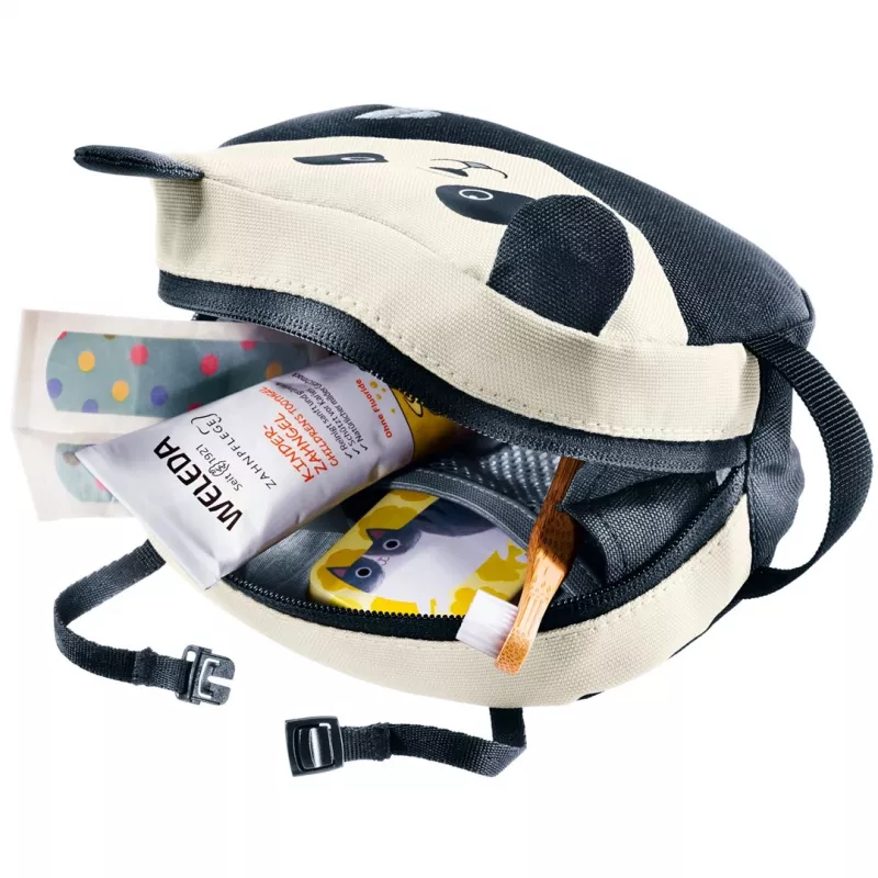 Kosmetyczka DEUTER Wash Bag Kids — Polietersulfon (PES), 160×60×120 mm, Czarny/Biały