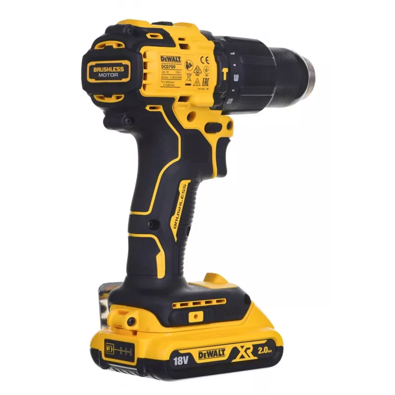Wkrętarka udarowa Dewalt DCD709D2T z baterią i ładowarką