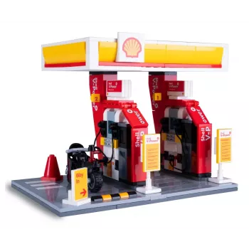 Model stacji benzynowej Jamara CaDA Shell 402858 ze szczegółowym projektem