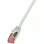 Logilink PrimeLine - Kabel krosowy - RJ-45 (M) - RJ-45 (M) - 1 m - SFTP, PiMF - CAT 6 - z wtyczką, płaski, bezhalogenowy - szary (CQ2032S)