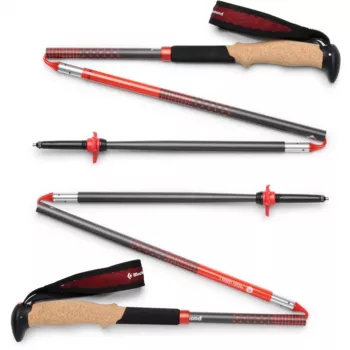 Kijki trekkingowe Pursuit Carbon Z, urządzenie fitness antracytowo-pomarańczowe, 1 para, 120 cm