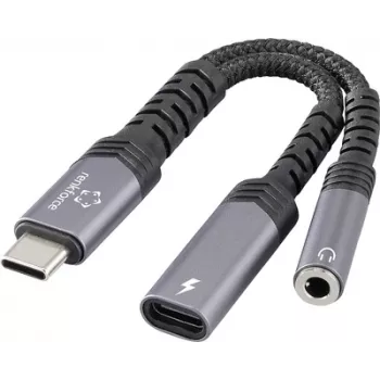 Przewód adaptera audio Renkforce USB-C [1x wtyczka - 1x gniazdo audio stereo (RF-6877608)