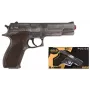 Pistolet na rzutki Pulio Police metaliczny GONHER 45/1 15545/1 — wykończenie metaliczne, zabawkowy pistolet jednostrzałowy