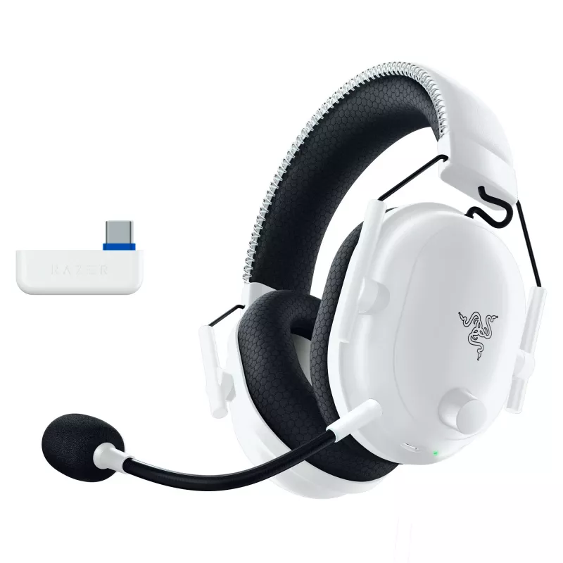 Słuchawki Razer BlackShark V2 Pro dla PlayStation Bezprzewodowe nauszne Gaming USB-C Bluetooth Białe