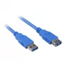 Kabel USB Sharkoon USB 3.0 M>F 3m Niebieski