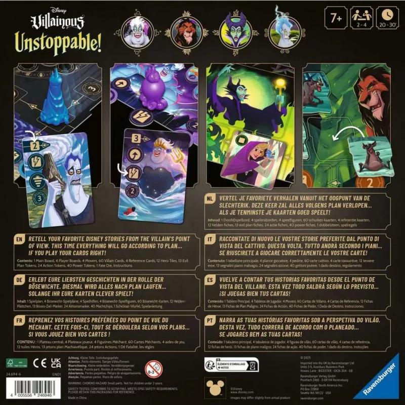 Ravensburger Disney Villainous Unstoppable! Gra planszowa strategiczna dla dzieci od 7 lat