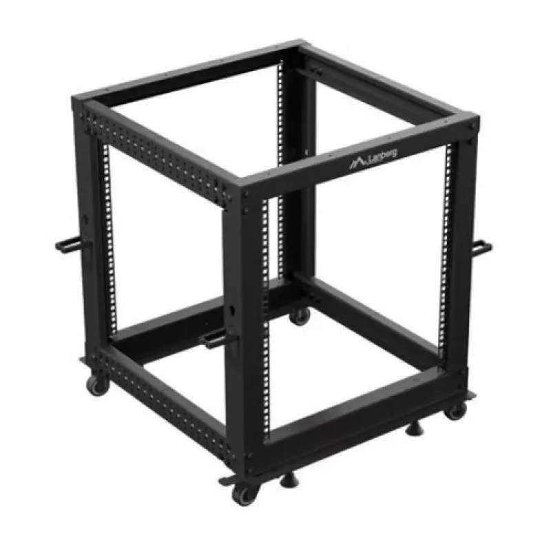 Szafa rack LANBERG Open Rack OR01-6112-B 12U 600x600 regulowana czarna