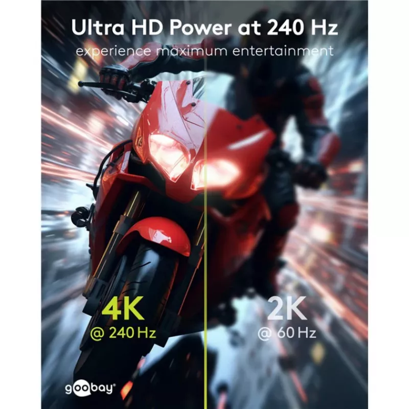 Kabel DisplayPort WENTRONIC 77058 — 54 Gbit/s, do 8K, 144 Hz