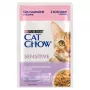 Purina Cat Chow Sensitive Gig z łososiem i cukinią w sosie - Mokra karma dla kotów - 85 g