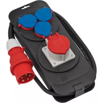 Brennenstuhl 1151600010 - Standard - Plastik - Czarny - Niebieski - Czerwony - 4 gniazda AC - 2 m - 400 V