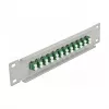 Patchpanel światłowodowy DeLOCK 10 cali 12 portów LC Duplex zielony 1U szary