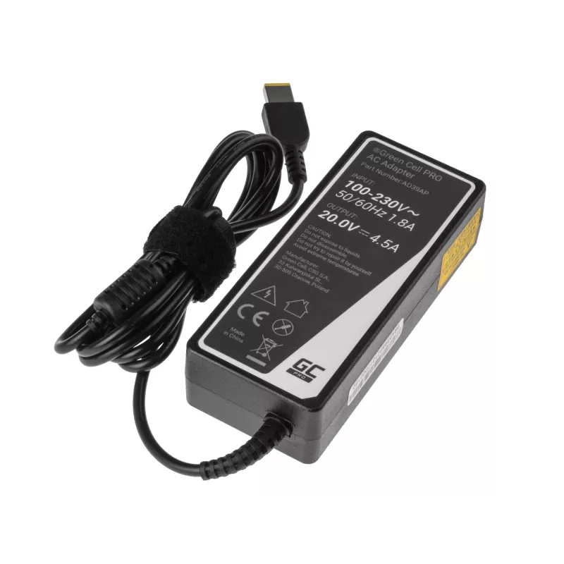Zasilacz zielony Cell AD39AP 90W AC-to-DC 20V 4.5A do Lenovo (wewnętrzny) Czarny