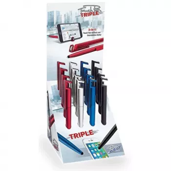 Rysik WEDO Touchpen Triple f.sortiert KS — 3-w-1 rysik do ekranów pojemnościowych