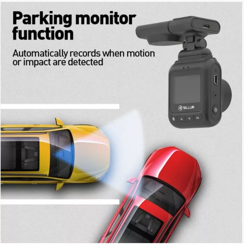 Kamera samochodowa Tellur Dash Patrol DC2 FullHD 1080P GPS czarna