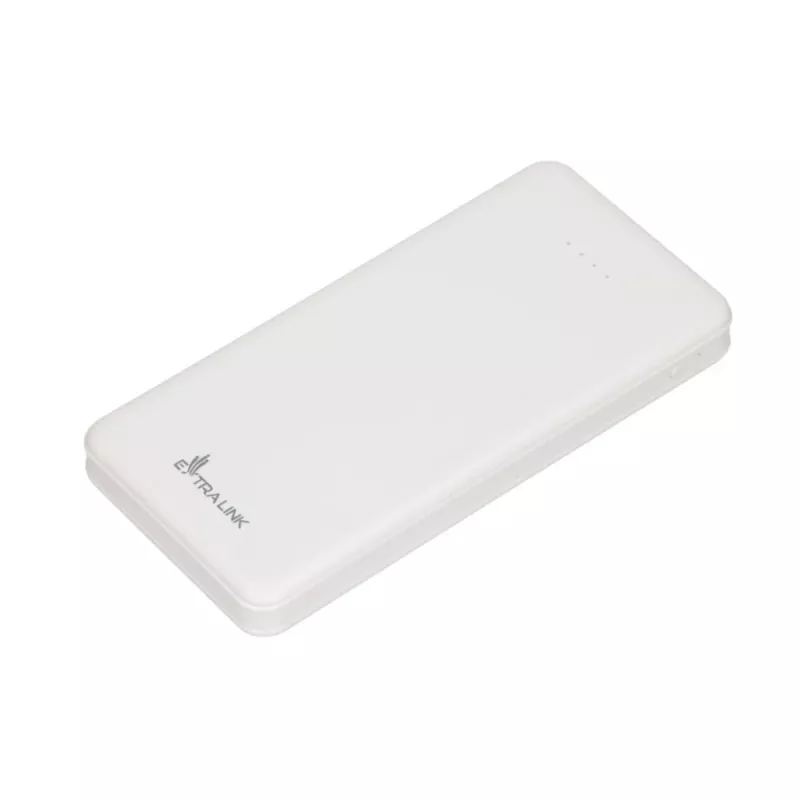 Powerbank Extralink EPB-078W 10000 mAh biały, USB-C, 10 W mocy wyjściowej, ładuje do 2 urządzeń