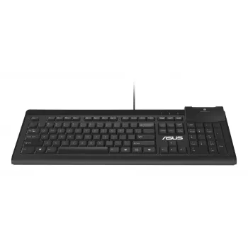 Przewodowa pełnowymiarowa klawiatura ASUS KU100, czarna, układ estoński, USB Type-A, kabel 2 m