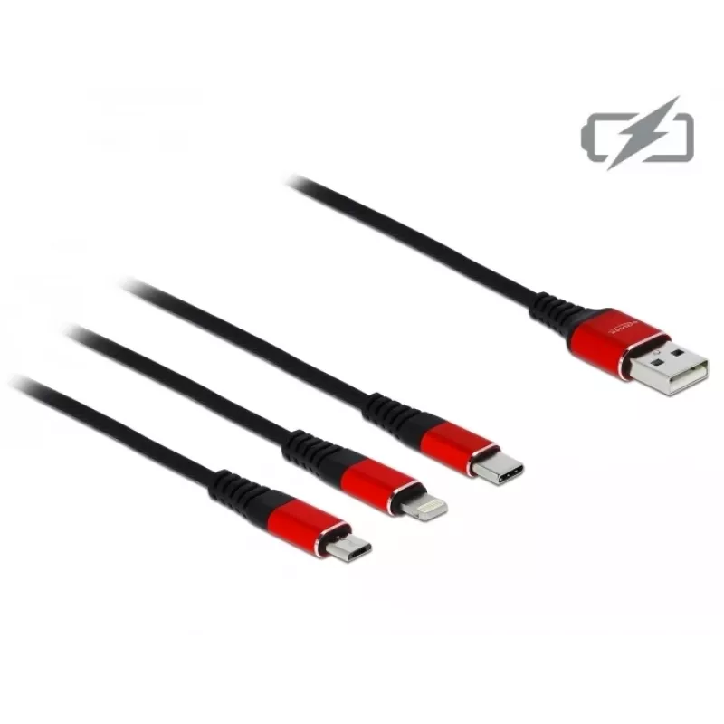 Delock 3 w 1 kabel do ładowania - 30 cm
