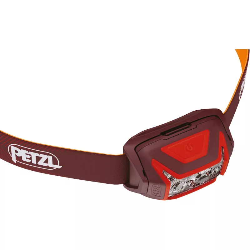 Lampa czołowa Petzl Actik Core — LED, 100 lm, wbudowana akumulatorowa bateria USB 1250 mAh, IPX4, czerwona