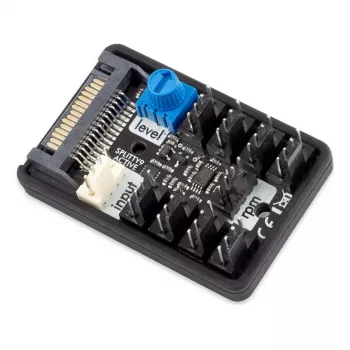 Kontroler wentylatora Aqua-Computer 53283 — złącze 4-pin, prąd znamionowy 4,5 A, 57×39×16 mm