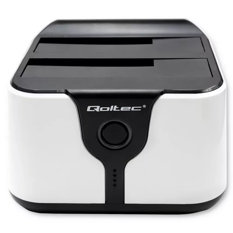 Qoltec 50309 stacja dokująca HDD SSD 2.5 3.5 | SATA III | USB 3.0 | Super speed 5Gb/s | z funkcją klonowania