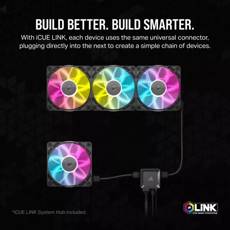 Corsair iCUE LINK RX140 ARGB 140mm biały 2-Pack