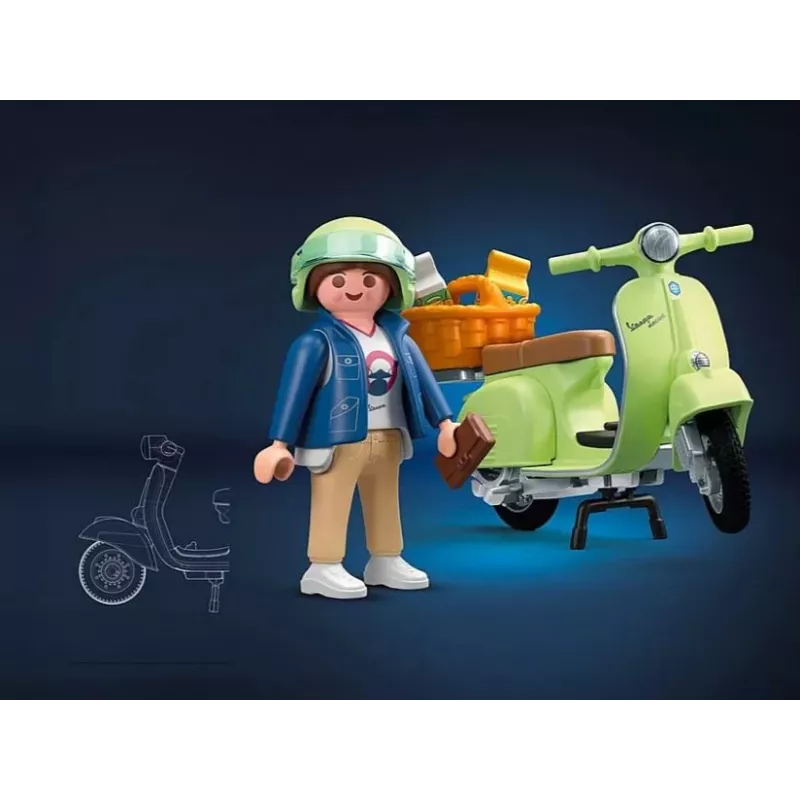 Zestaw figurek Vespa 71621 1969 Vespa 150 Sprint Veloce, jasnozielony
