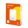 ADATA HV300 - Dysk twardy - 2 TB - zewnętrzny (przenośny) - USB 3.1 - 256-bitowe szyfrowanie AES - Biały
