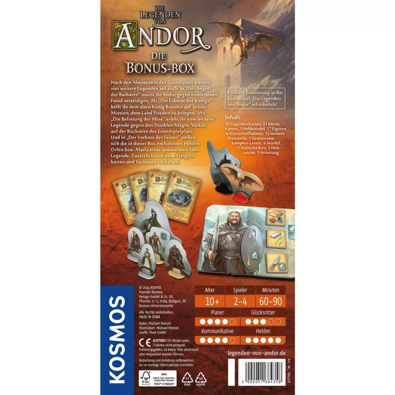 Die Legenden of Andor - Die Bonus-Box, rozszerzenie gry planszowej
