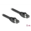 Delock - Kabel sieciowy - RJ-45 (M) do RJ-45 (M) - 5,0 m - 7,5 mm - S/FTP - CAT 8.1 - bezhalogenowy, Snagless, do 40 Gb/s szybkości transmisji danych - czarny (80236)