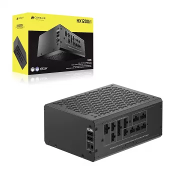 Zasilacz CORSAIR HX1200i 1200 W ATX 24-pin 80 PLUS Platinum, aktywne chłodzenie (140 mm), czarny