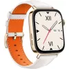 Watch Fit 3 (Solo-B19V), Smartwatch złoty/biały, skórzany pasek w kolorze białym