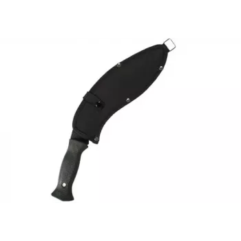 Maczeta Mil-Tec kukri 15534000 — ostrze ze stali nierdzewnej 255 mm, długość całkowita 375 mm, rękojeść z ABS, z pokrowcem
