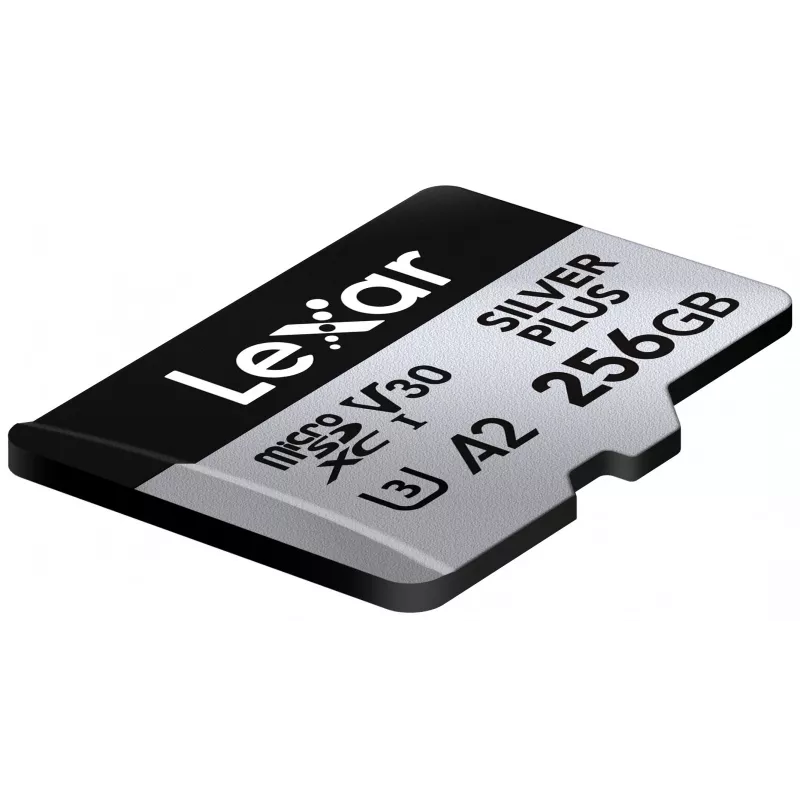 Karta pamięci microSD 256 GB C10 A2 U3 V30 205/150 MB/s Silver Plus