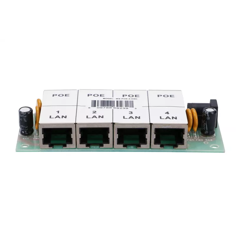 Iniektor PoE Extralink 4-portowy 4x 100Mb/s RJ45, Fast Ethernet, 48 V, bez obudowy