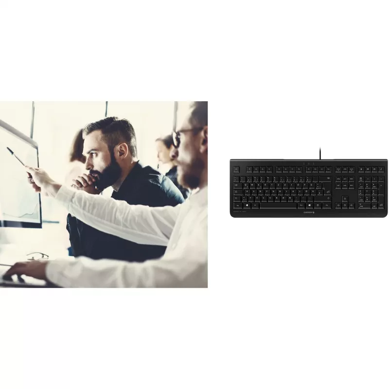 CHERRY KC 1000 klawiatura biurowa USB QWERTY hiszpańska czarna