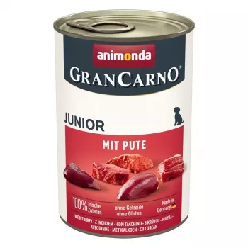 ANIMONDA GranCarno Junior z indykiem - mokra karma dla psów - 400g
