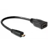 Kabel HDMI DeLOCK 65391 0.23m Typ A na Typ D Czarny
