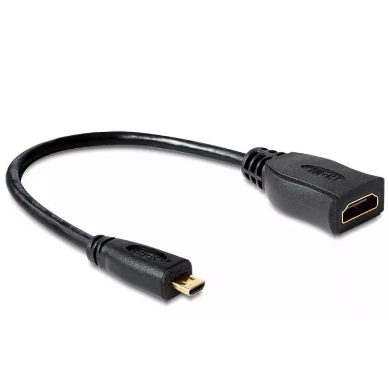 Kabel HDMI DeLOCK 65391 0.23m Typ A na Typ D Czarny