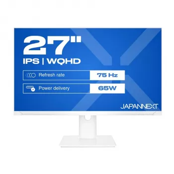 Monitor JAPANNEXT WQHD 68,6 cm (27) 2560x1440 pikseli, panel IPS, 8 ms, 75 Hz, AMD FreeSync, HDMI, DisplayPort (JN-IPS270WQHD75F-C65W-HSP-W)