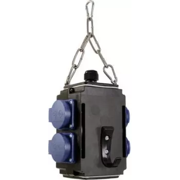 Wisząca kostka zasilająca AS Schwabe Energie-Würfel I IP44 z 4 chronionymi gniazdami 16A 230V (60731)