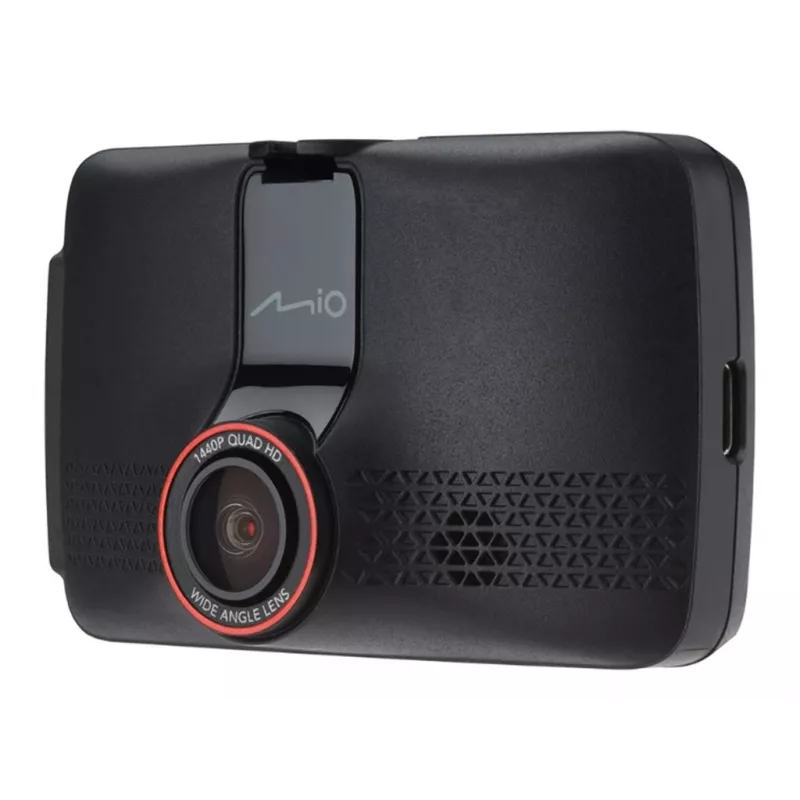 Kamera samochodowa MIO MiVue 802, 2560×1440 QHD 140° 60fps, wyświetlacz 2,7 cala, bateria/USB, microSD do 128 GB, czujnik wstrząsów, wykrywanie kolizji